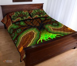 Aboriginal Quilt Bed Set Tree Dot Painting Art