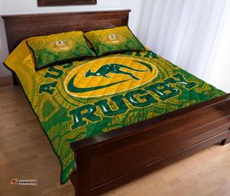 Aboriginal Quilt Bed Set, Australia Rugby and Coat Of Arms Ver01