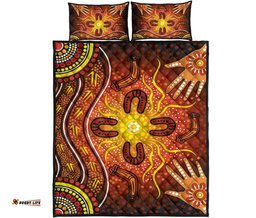 Aboriginal Quilt Bed Set Indigenous Patterns Ver10
