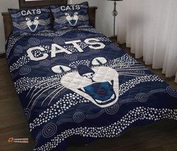 Geelong Quilt Bed Set Cats Indigenous Navy