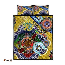 personalised eels naidoc week 2024 quilt bed set australia aboriginal dot painting dt02