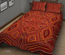 Aboriginal Quilt Bed Set, Indigenous Patterns Ver02