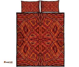Aboriginal Quilt Bed Set, Indigenous Patterns Ver02