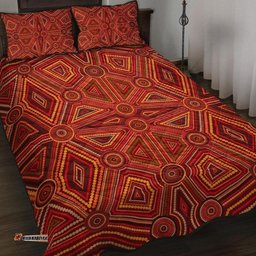 Aboriginal Quilt Bed Set, Indigenous Patterns Ver02