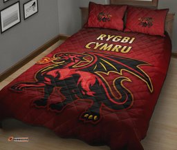 Wales Rugby Quilt Bed Set Simple Style