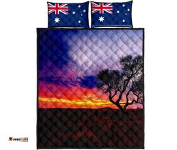 Quilt Bed Set Australia Sky View, The Forest is Growing