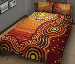 Aboriginal Quilt Bed Set Sunrise Aboriginal Art