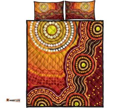 Aboriginal Quilt Bed Set Sunrise Aboriginal Art