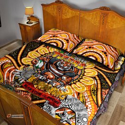 naidoc week 2024 tigers quilt bed set mascot rugby dt02