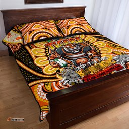 naidoc week 2024 tigers quilt bed set mascot rugby dt02