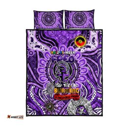 fremantle dockers freo naidoc week 2024 quilt bed set mascot football dt02