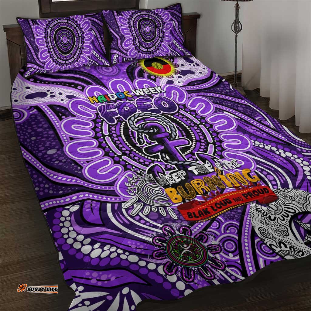 fremantle dockers freo naidoc week 2024 quilt bed set mascot football dt02