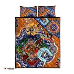 personalised tigers naidoc week 2024 quilt bed set australia aboriginal dot painting dt02