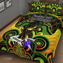 Penrith Panthers Quilt Bed Set Indigenous Premiers The King