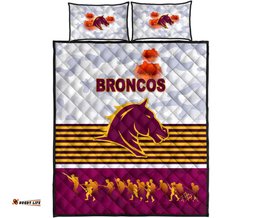 brisbane broncos quilt bed set anzac day simple style white
