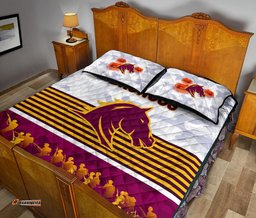 brisbane broncos quilt bed set anzac day simple style white