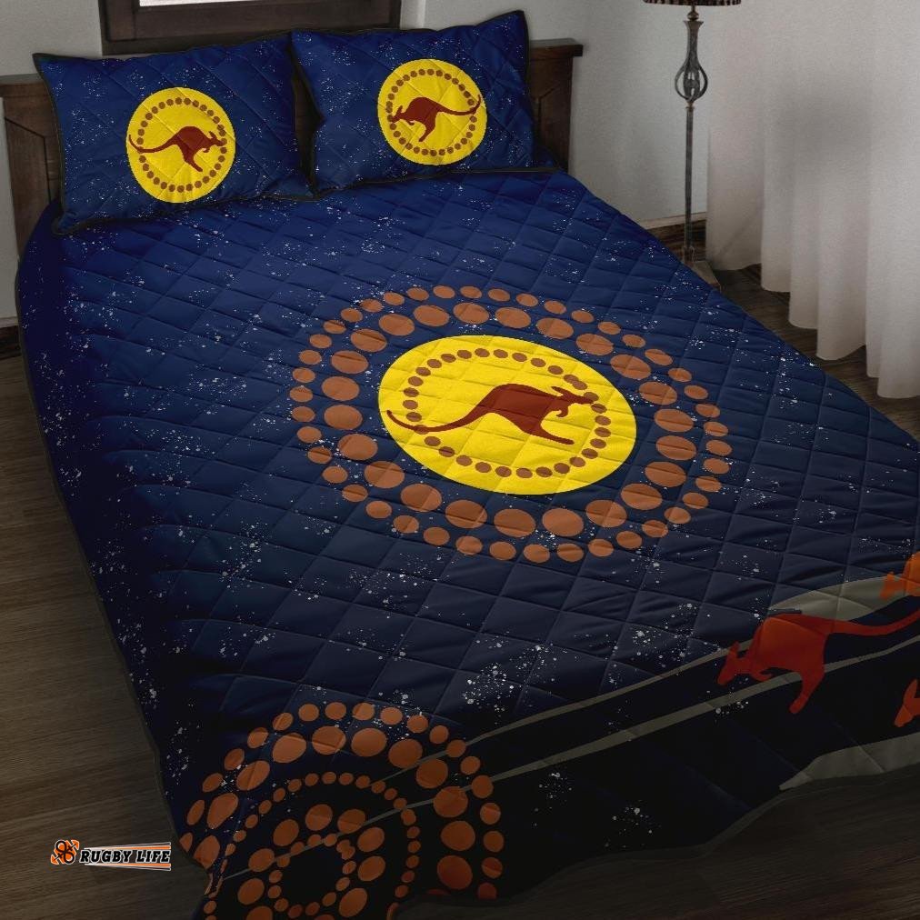 Quilt Bed Set Kangaroo On The