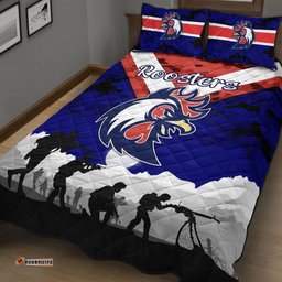 Sydney Roosters ANZAC Quilt Bed Set Simple Style Blue