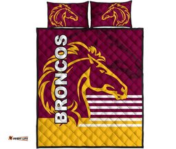 brisbane broncos quilt bed set
