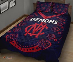 melbourne demons indigenous quilt bed set football