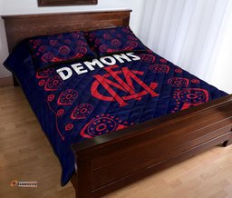 melbourne demons indigenous quilt bed set football