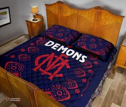 melbourne demons indigenous quilt bed set football