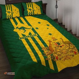Quilt Bed Set Australia Kangaroo Sign National Color