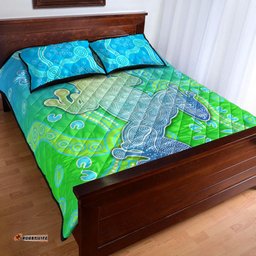 Aboriginal Frog Quilt Bed Set Indigenous Simple Vibes