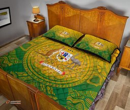 Aboriginal Quilt Bed Set, Australia Rugby and Coat Of Arms Ver02