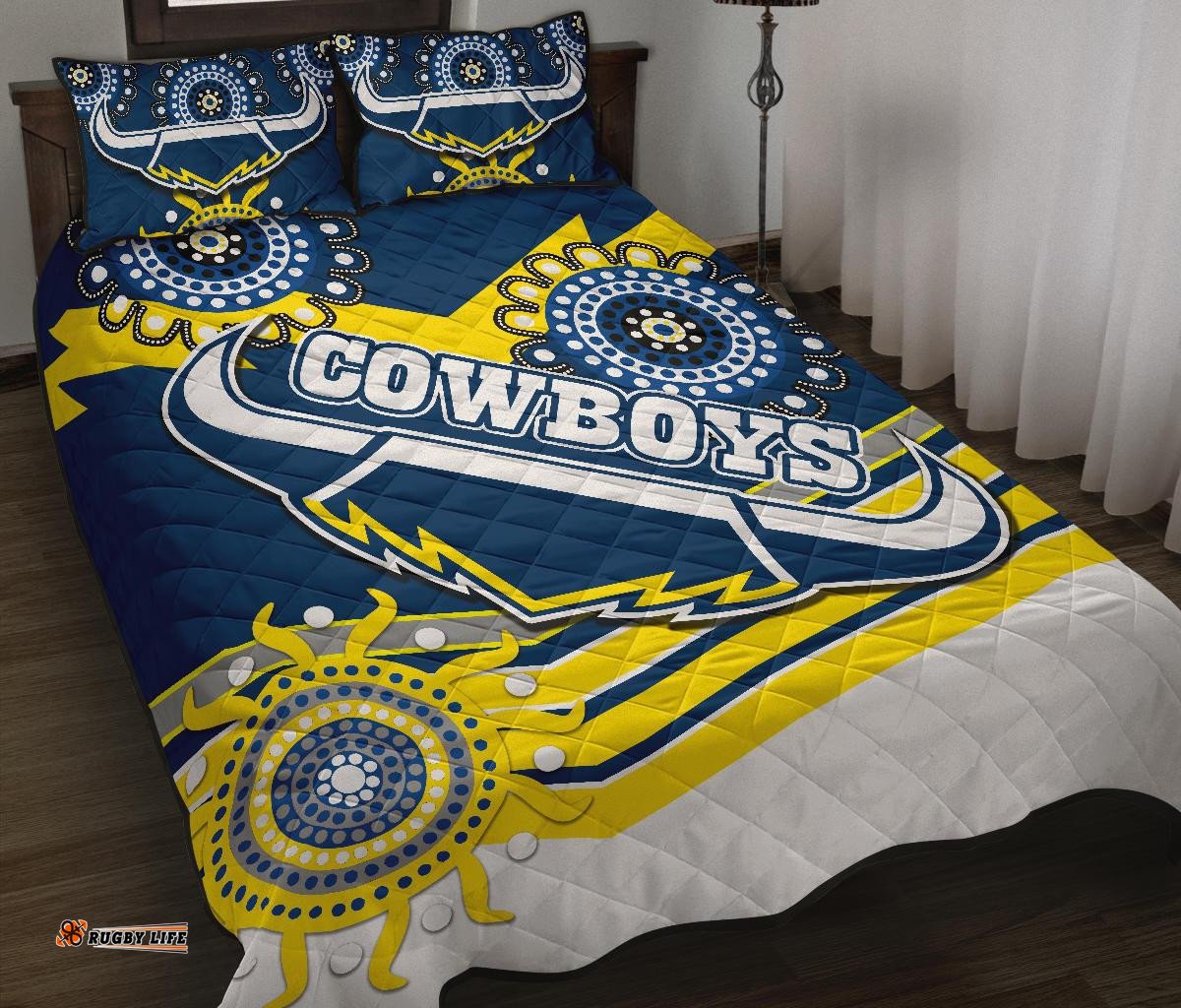 Proud Cowboys Quilt Bed Set Indigenous North Queensland