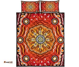Aboriginal Quilt Bed Set Indigenous Art Patterns Ver01