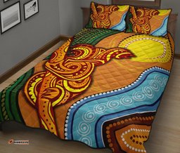 Quilt Bed Set Australian Aboriginal Dot Painting Koala