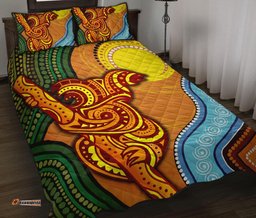 Quilt Bed Set Australian Aboriginal Dot Painting Koala