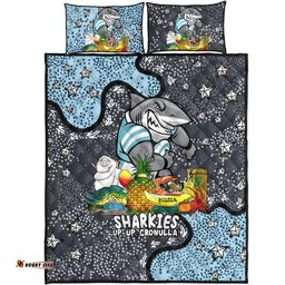 Cronulla-Sutherland Sharks Custom Quilt Bed Set - Australian Big Things Quilt Bed Set