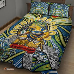 naidoc week 2024 eels quilt bed set mascot rugby dt02