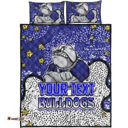 Canterbury-Bankstown Bulldogs Custom Quilt Bed Set - Team With Dot And Star Patterns For Tough Fan Quilt Bed Set