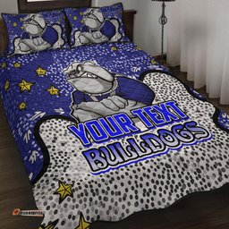 Canterbury-Bankstown Bulldogs Custom Quilt Bed Set - Team With Dot And Star Patterns For Tough Fan Quilt Bed Set