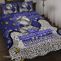 Canterbury-Bankstown Bulldogs Custom Quilt Bed Set - Team With Dot And Star Patterns For Tough Fan Quilt Bed Set