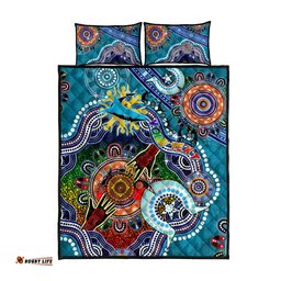 personalised sharks naidoc week 2024 quilt bed set australia aboriginal dot painting dt02