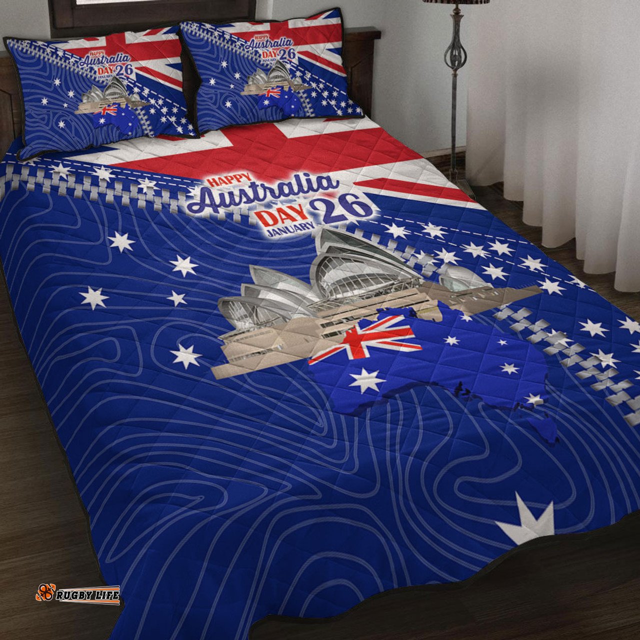 Australia Australia Day Quilt Bed Set - Happy Australia Day Quilt Bed Set