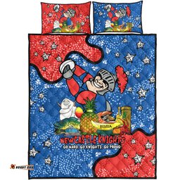 Newcastle Knights Custom Quilt Bed Set - Australian Big Things Quilt Bed Set