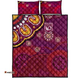 Queensland Maroons Aboriginal Quilt Bed Set Indigenous Vibes