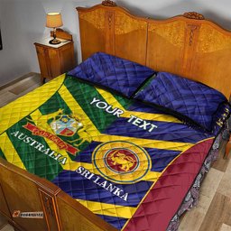 Custom Sri Lanka And Australia Cricket Quilt Bed Set 2025 The Lions Baggy Greens Together