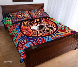 Aboriginal Quilt Set Cover, Koala and Hand Art Dot Painting Quilt Bed Set
