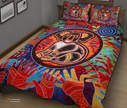 Aboriginal Quilt Set Cover, Koala and Hand Art Dot Painting Quilt Bed Set