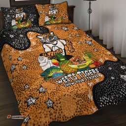 Wests Tigers Custom Quilt Bed Set - Australian Big Things Quilt Bed Set