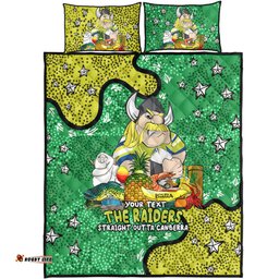Canberra Raiders Custom Quilt Bed Set - Australian Big Things Quilt Bed Set
