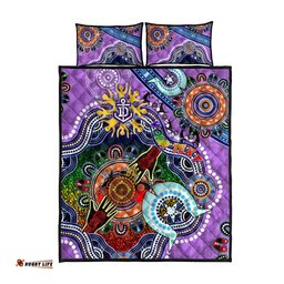 custom naidoc week 2024 fremantle dockers freo quilt bed set australia aboriginal dot painting dt02
