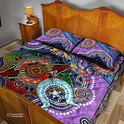 custom naidoc week 2024 fremantle dockers freo quilt bed set australia aboriginal dot painting dt02