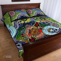 personalised raiders naidoc week 2024 quilt bed set australia aboriginal dot painting dt02